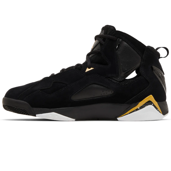 Jordan True Flight Black White Metallic Gold