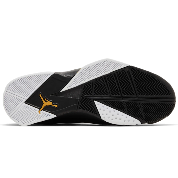 Jordan True Flight Black White Metallic Gold