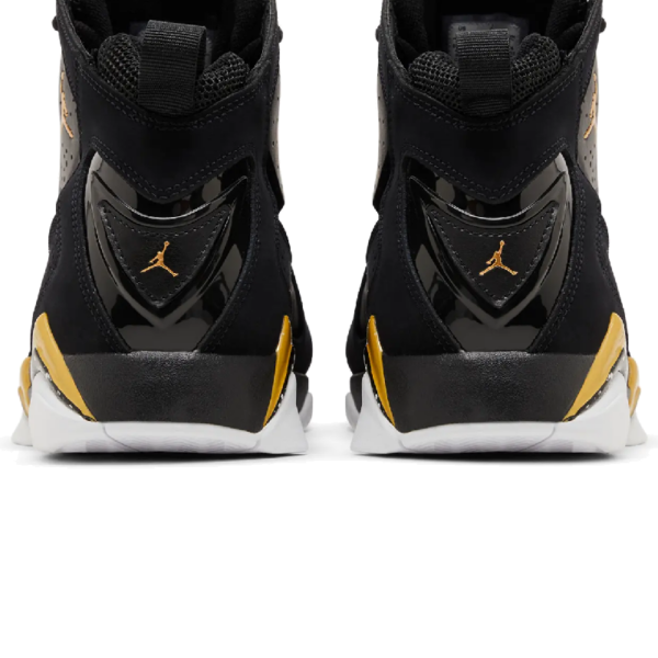 Jordan True Flight Black White Metallic Gold