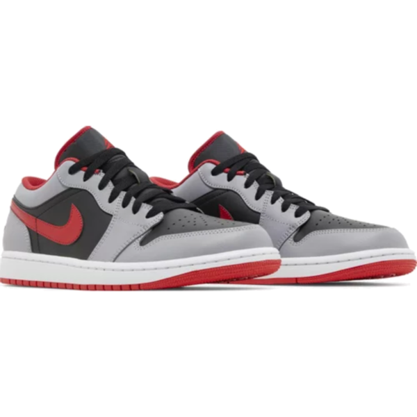 Jordan 1 Low Black Light Smoke Grey Gym Red