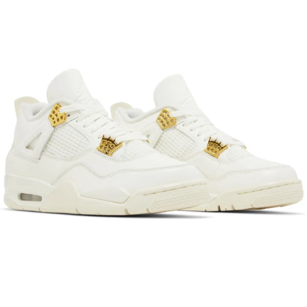 Jordan 4 Retro Metallic Gold (Women's) - Image 5