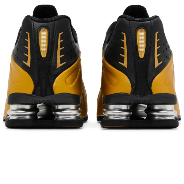 Nike Shox R4 Black Metallic Gold (Women's) - Image 4