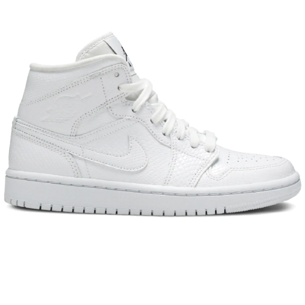 Jordan 1 Mid White Snakeskin (Women's)