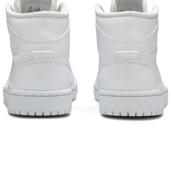 Jordan 1 Mid White Snakeskin (Women's) - Image 4