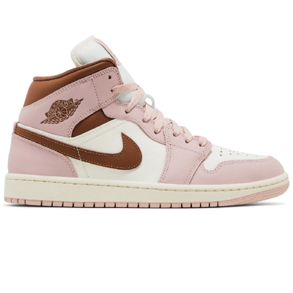 Jordan 1 Mid Pink Oxford Brown (Women's)