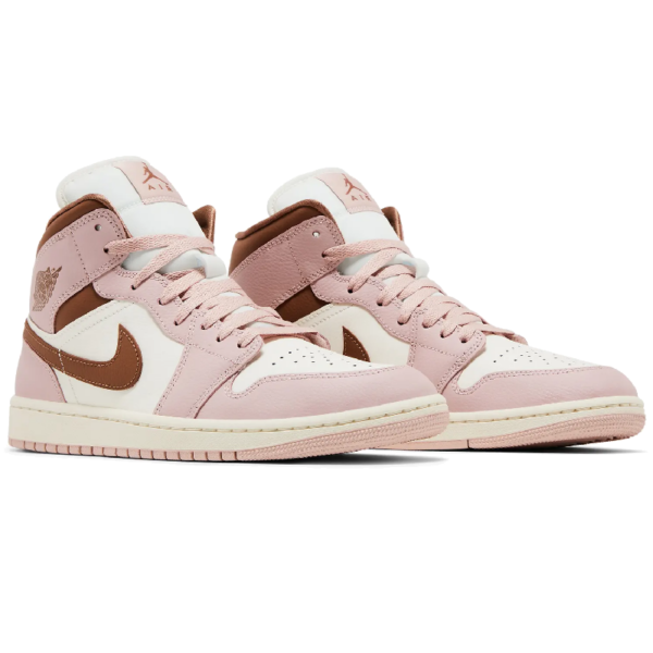 Jordan 1 Mid Pink Oxford Brown (Women's) - Image 5