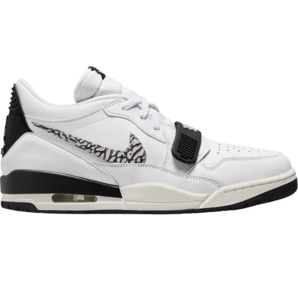 Jordan Legacy 312 Low White Black Elephant Swoosh