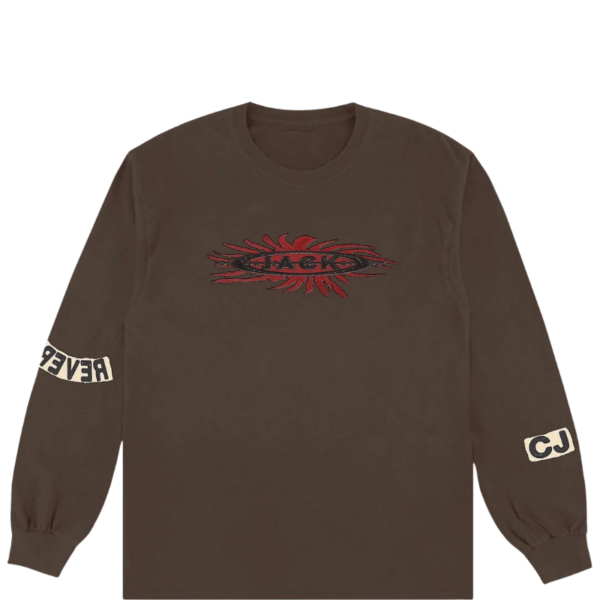 Travis Scott Reverse Jack Long Sleeve T-shirt Brown