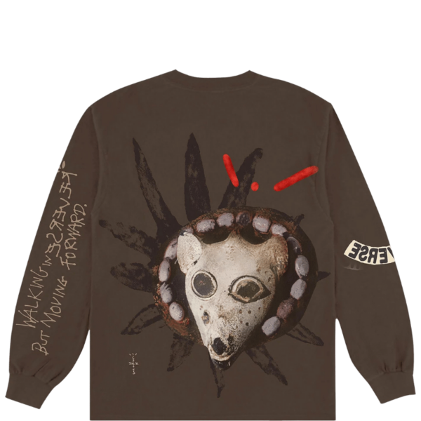 Travis Scott Reverse Jack Long Sleeve T-shirt Brown