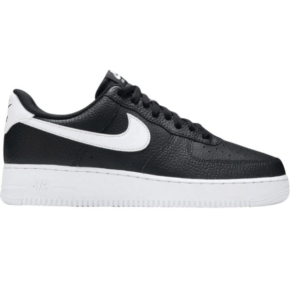 Nike Air Force 1 Low '07 Black White Pebbled Leather