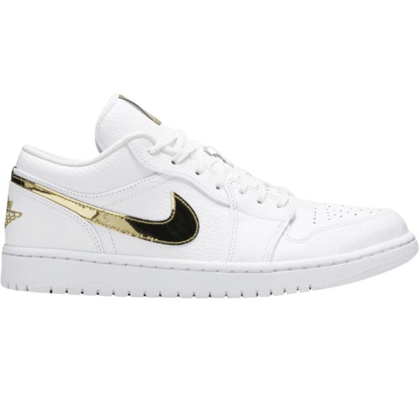 Jordan 1 Low White Metallic Gold (Women's)