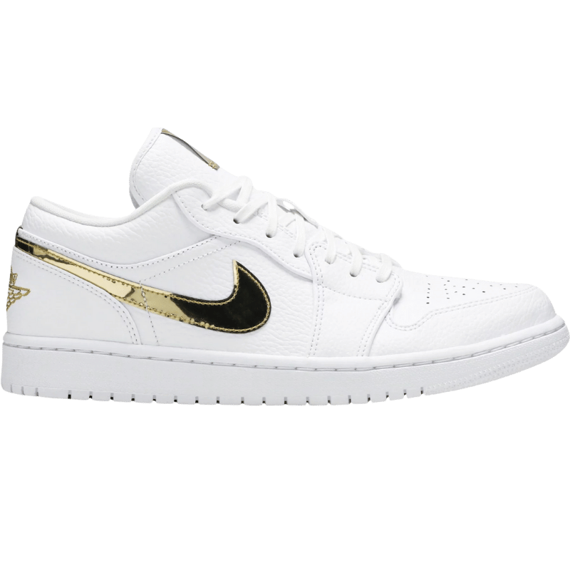 Jordan 1 Low White Metallic Gold (Women's)