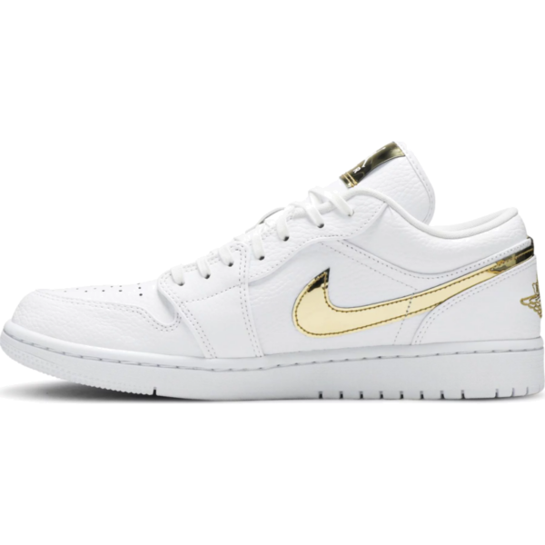 Jordan 1 Low White Metallic Gold (Women's)