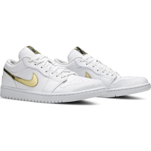 Jordan 1 Low White Metallic Gold (Women's)