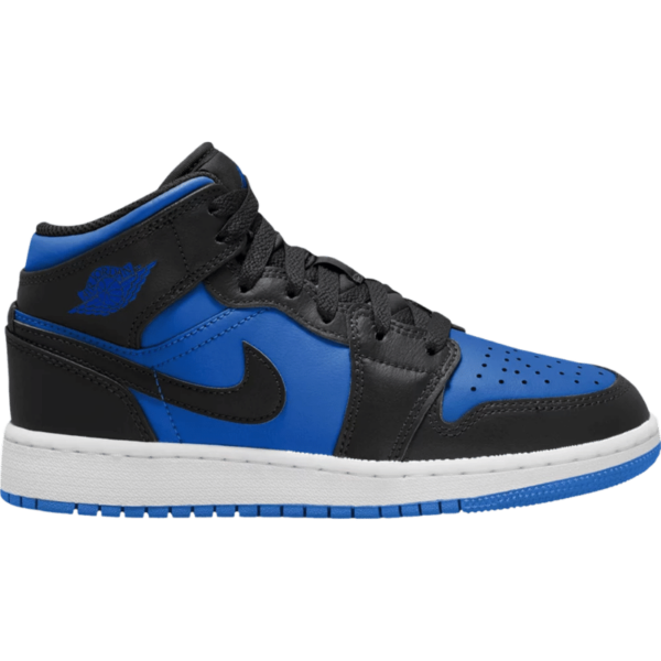 Jordan 1 Mid Black Royal Blue (GS)