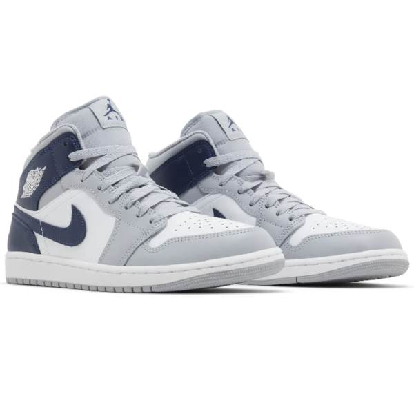 Jordan 1 Mid Wolf Grey Midnight Navy