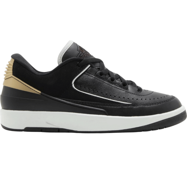 Jordan 2 Retro Low Black Metallic Gold (Women's)