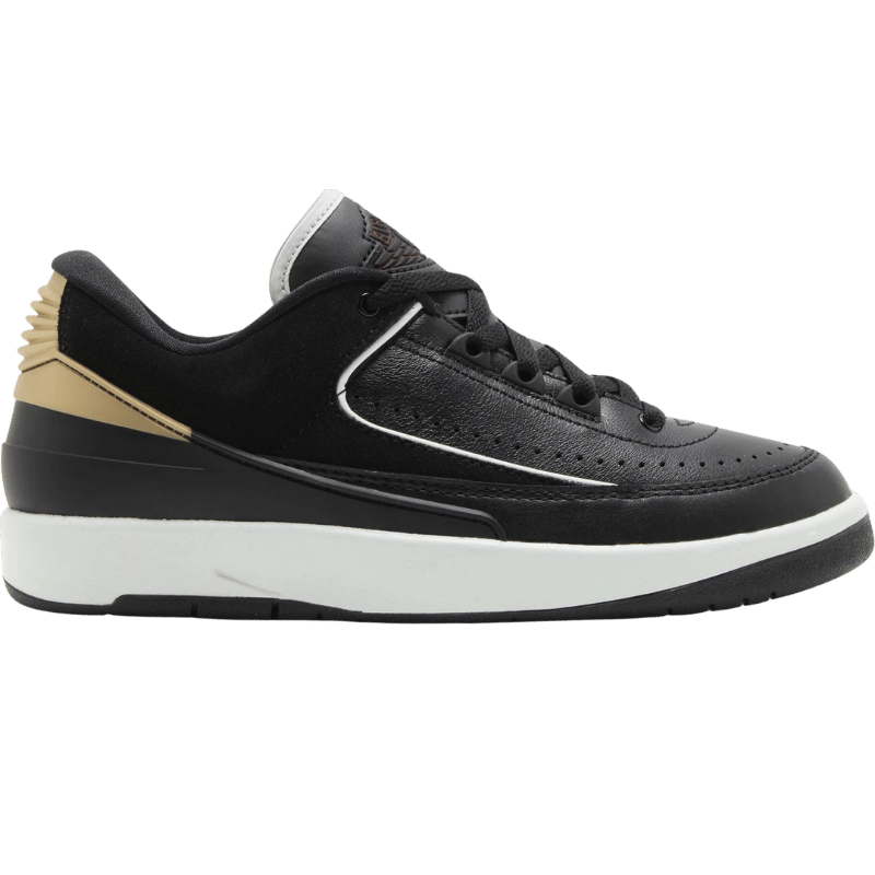 Jordan 2 Retro Low Black Metallic Gold (Women's)