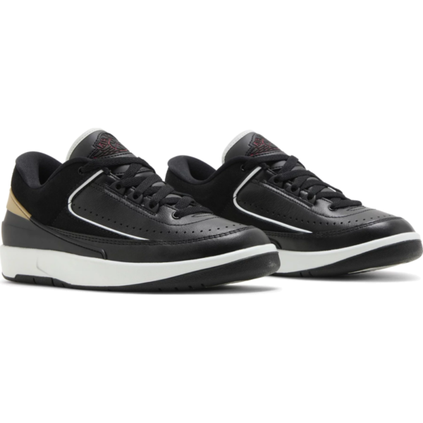 Jordan 2 Retro Low Black Metallic Gold (Women's)