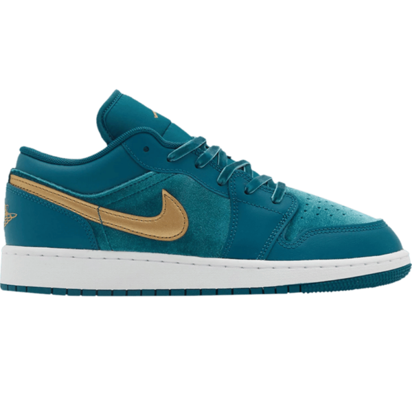 Jordan 1 Low SE Geode Teal Metallic Gold (GS)