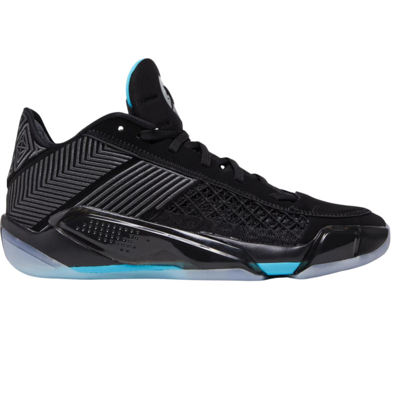 Jordan 38 Low Black Gamma Blue (Translucent Sole)