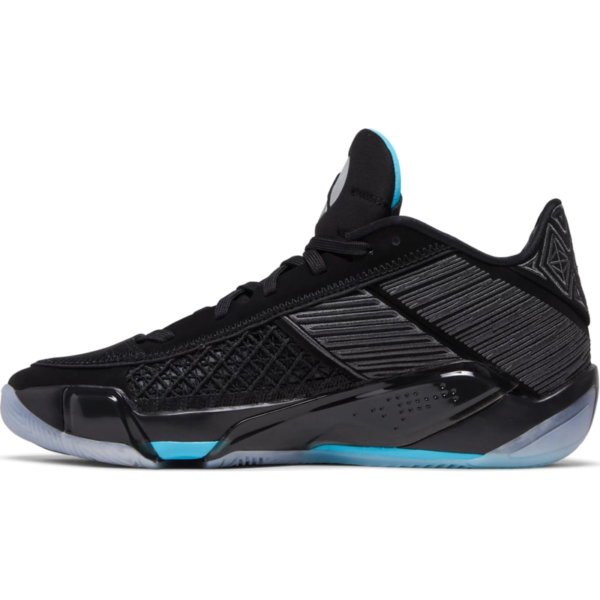 Jordan 38 Low Black Gamma Blue (Translucent Sole)