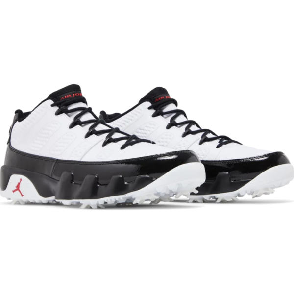 Jordan 9 Retro Low Golf White Black True Red