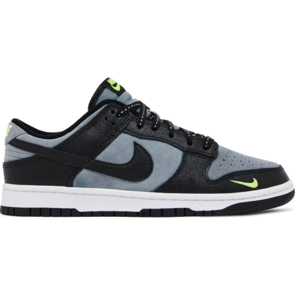 Nike Dunk Low Black Cool Grey Volt Mini Swoosh