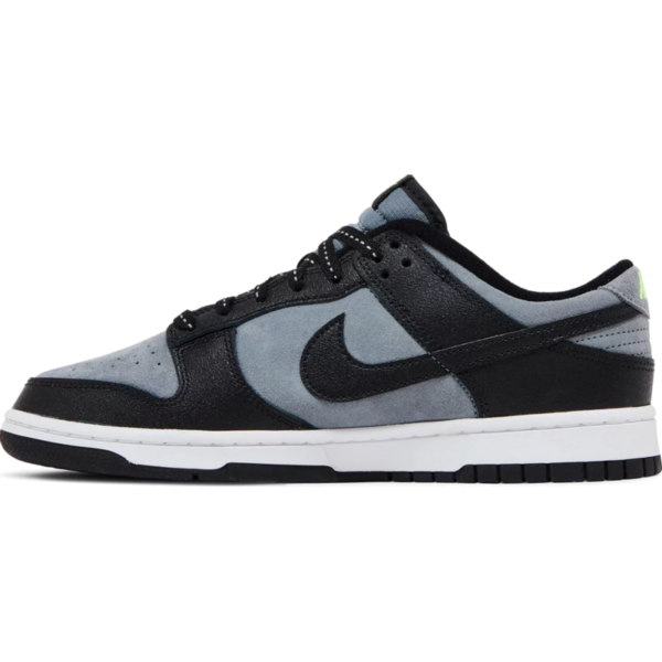 Nike Dunk Low Black Cool Grey Volt Mini Swoosh