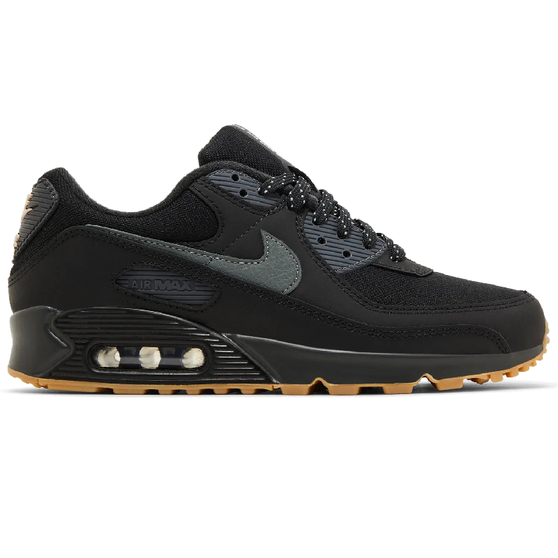 Nike Air Max 90 Black Smoke Grey Gum Reflective