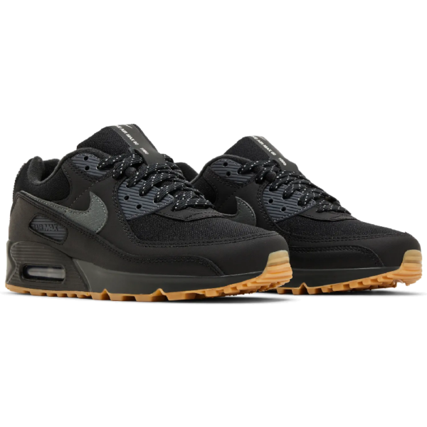 Nike Air Max 90 Black Smoke Grey Gum Reflective