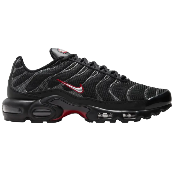 Nike Air Max Plus Black University Red Metallic Silver