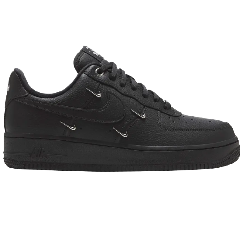 Nike Air Force 1 Low '07 LX Black Silver Mini Swoosh (Women's)