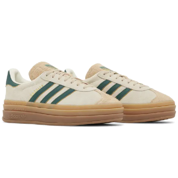 adidas Gazelle Bold Magic Beige Collegiate Green (Women's)