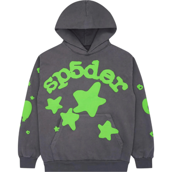 Sp5der Beluga Hoodie 'Slate Grey/Green'