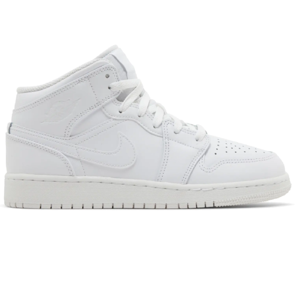 Jordan 1 Mid Triple White (2023) (GS)