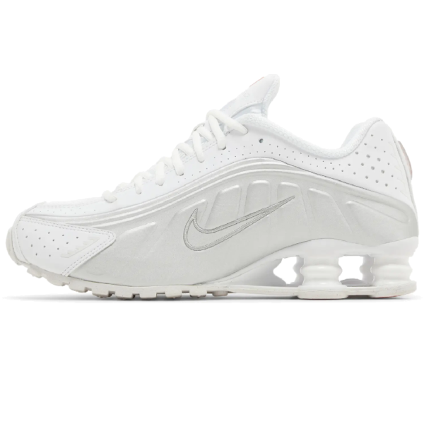 Nike Shox R4 White Metallic Silver (Women's) - Image 2