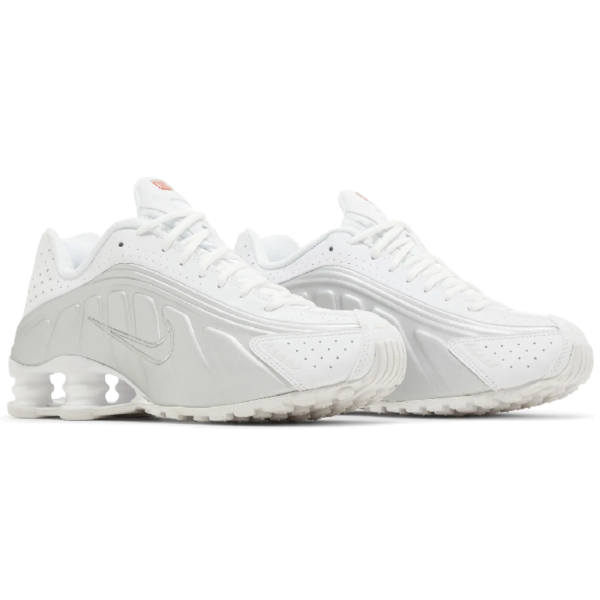 Nike Shox R4 White Metallic Silver (Women's) - Image 5