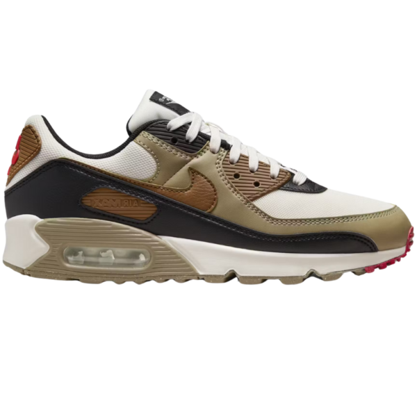 Nike Air Max 90 Phantom Black Fire Red Light British Tan (Women's)