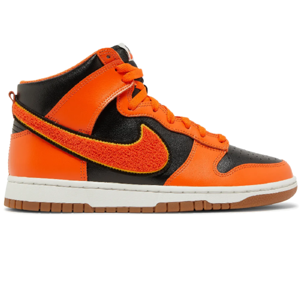 Nike Dunk High Retro Chenille Swoosh Safety Orange