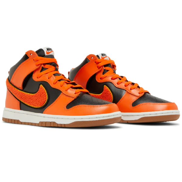 Nike Dunk High Retro Chenille Swoosh Safety Orange - Image 5