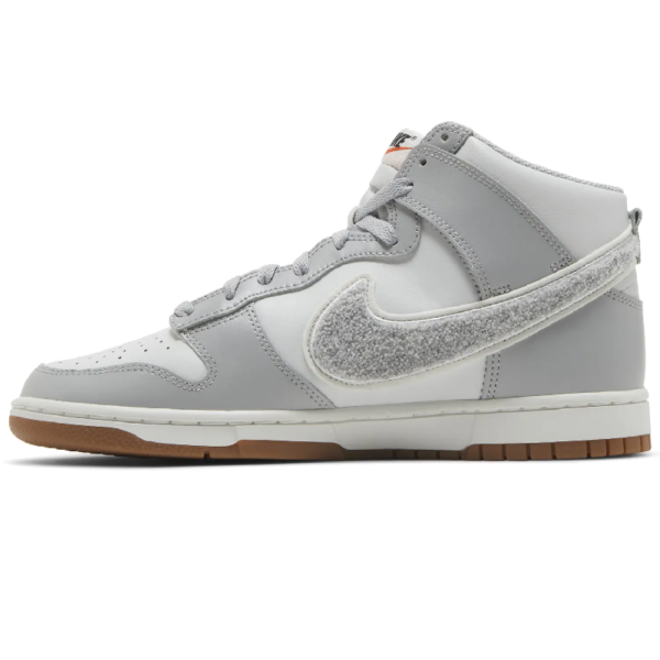 Nike Dunk High University Chenille Swoosh Light Smoke Grey - Image 4