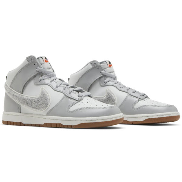 Nike Dunk High University Chenille Swoosh Light Smoke Grey - Image 2