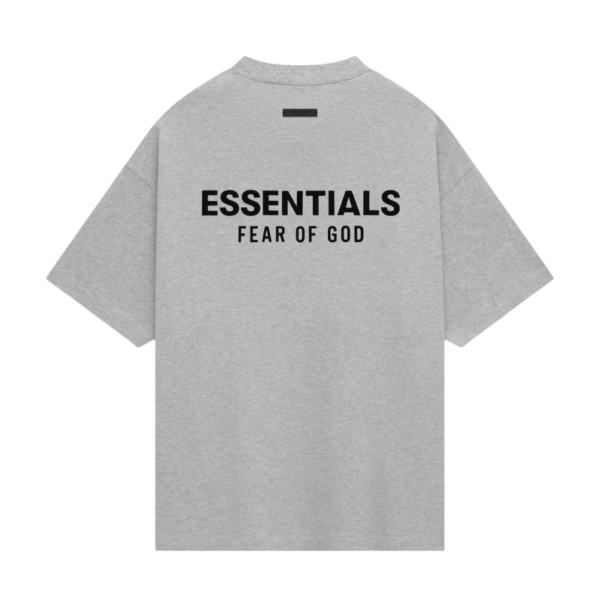 Fear of God Essentials Jersey Crewneck Tee FW24 'Light Heather Grey' - Image 2