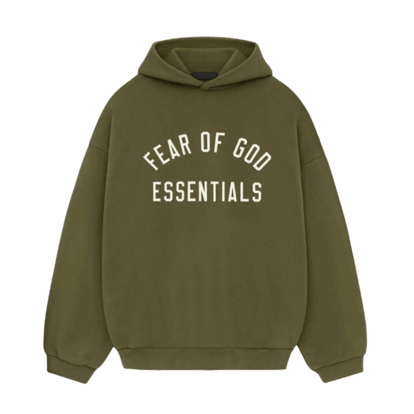 Fear of God Essentials Fleece Hoodie FW24 'Military'