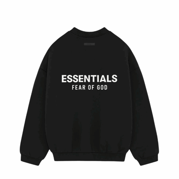 Fear of God Essentials Fleece Crewneck II FW24 'Black' - Image 2