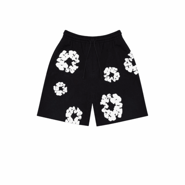 Denim Tears The Cotton Wreath Shorts Black/White