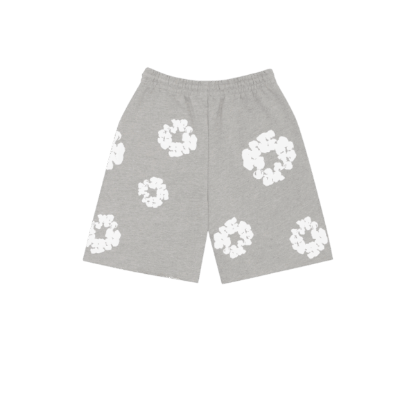 Denim Tears The Cotton Wreath Shorts Grey/White - Image 2