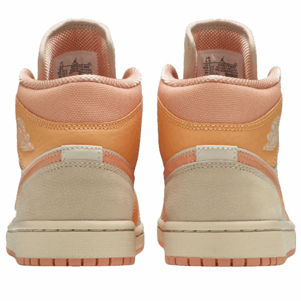 Jordan 1 Mid Apricot Orange (Women's) - Image 4