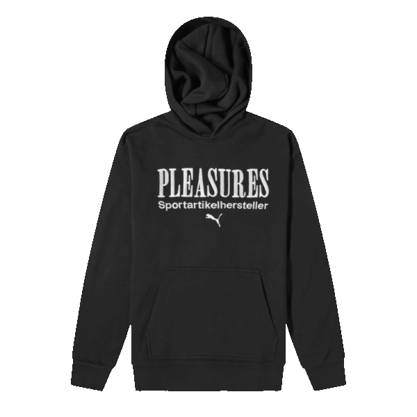 PUMA x PLEASURES Graphic Hoodie Black/White